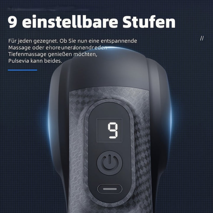 Massagepistole mit 9 Aufsätzen | Massagegerät für Nacken, Rücken, Füße und mehr | Massage Gun | Pulsevia