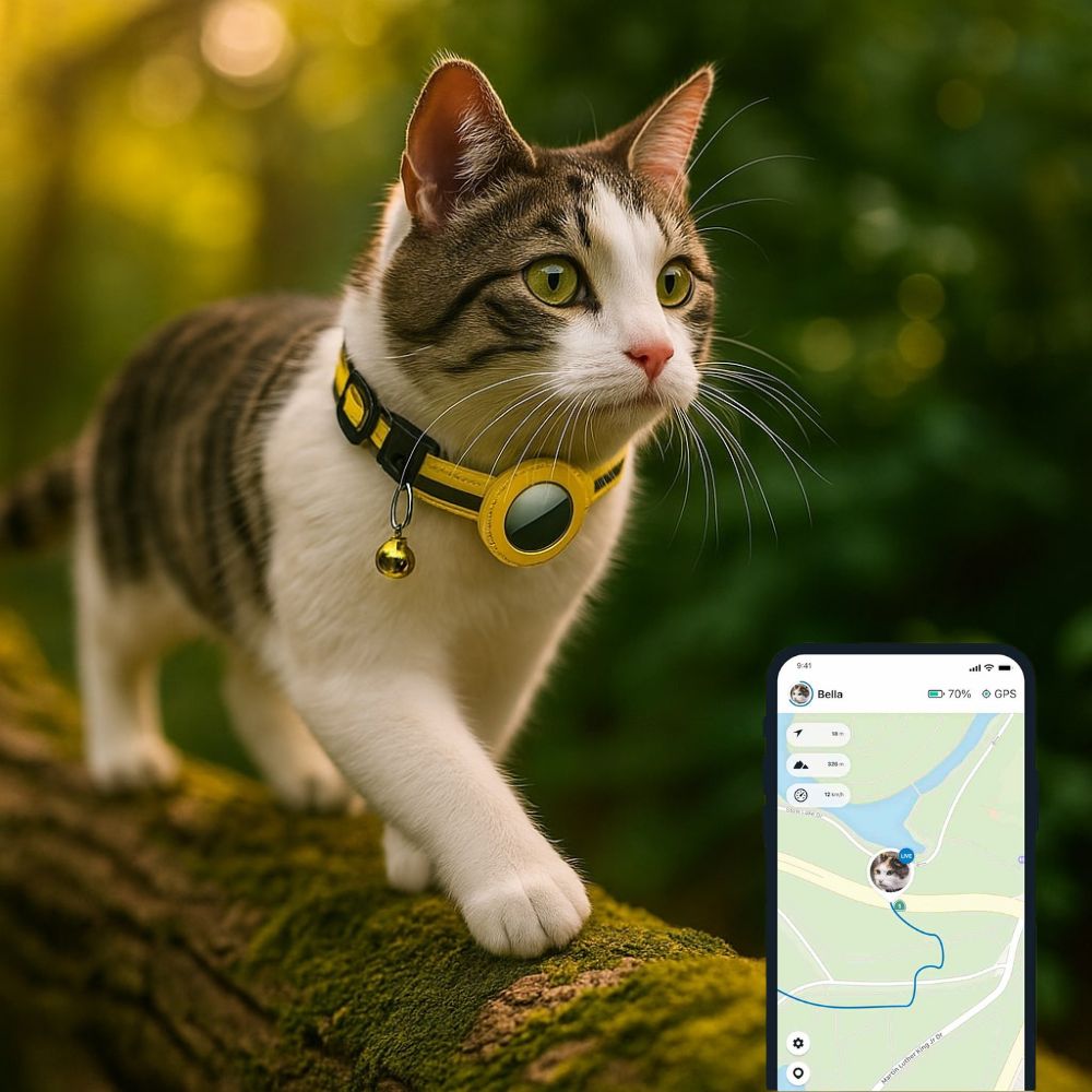 Katzenhalsband mit GPS & Glocke | MiauTrack