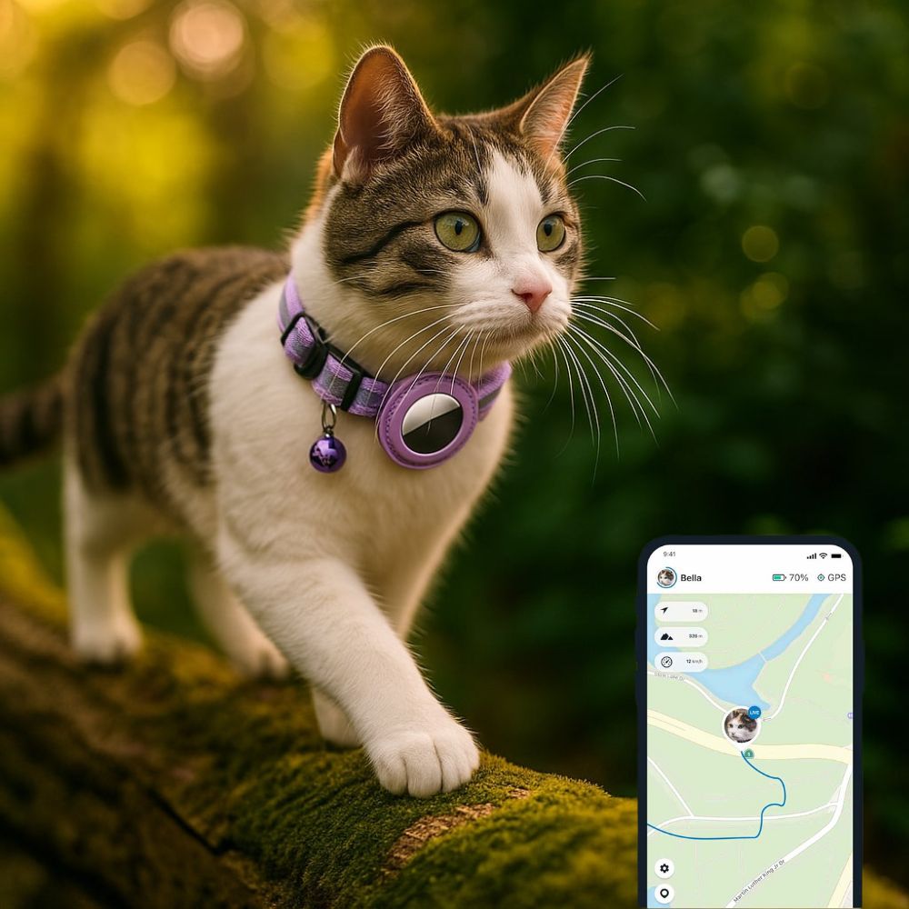 Katzenhalsband mit GPS & Glocke | MiauTrack