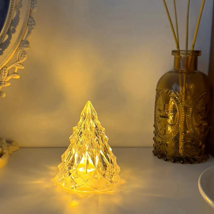 Mini Weihnachtsbaum aus Kristall | Beleuchtete Weihnachtsdeko | KristallBaum (5 Stück)