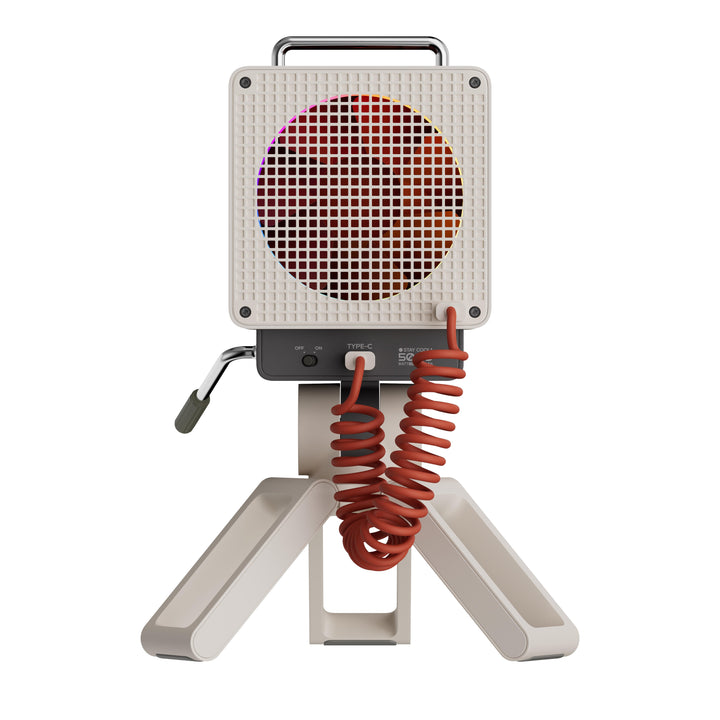 KOKOGOL AirPixel™ Retro RGB Tischventilator mit LED-Matrix-Display und 5000-mAh-Akku