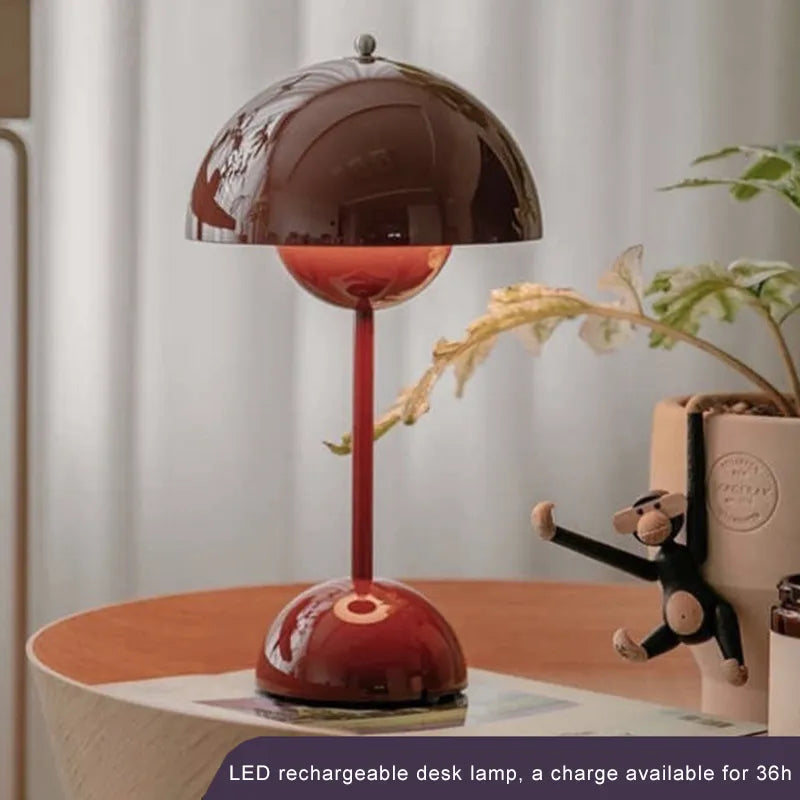 FungiLampe Tischlampe | USB-aufladbar | 3-stufig dimmbar | Skandinavisches Design