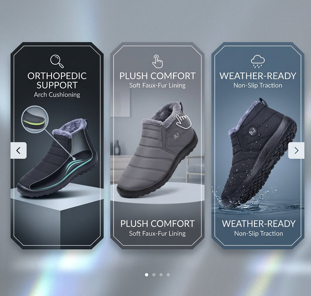 FußWohl™ Warme Winter-Slipper mit Plüschfutter