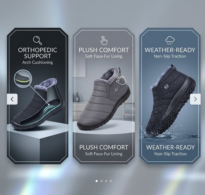 FußWohl™ Warme Winter-Slipper mit Plüschfutter