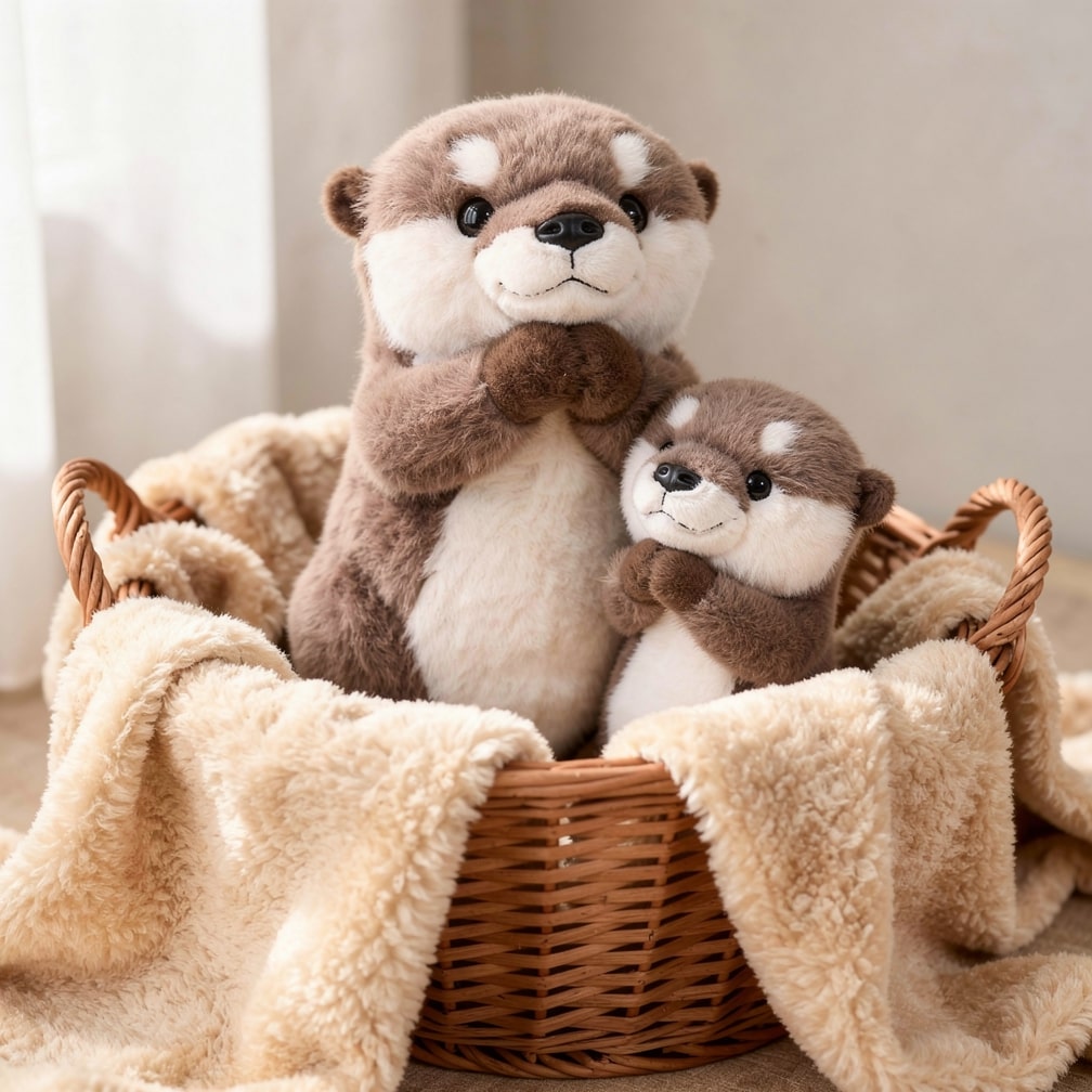 Otter Kuscheltier | Süßes Kuscheltier gegen Stress | Plüschtier für Kinder und Babys | CutiOtter
