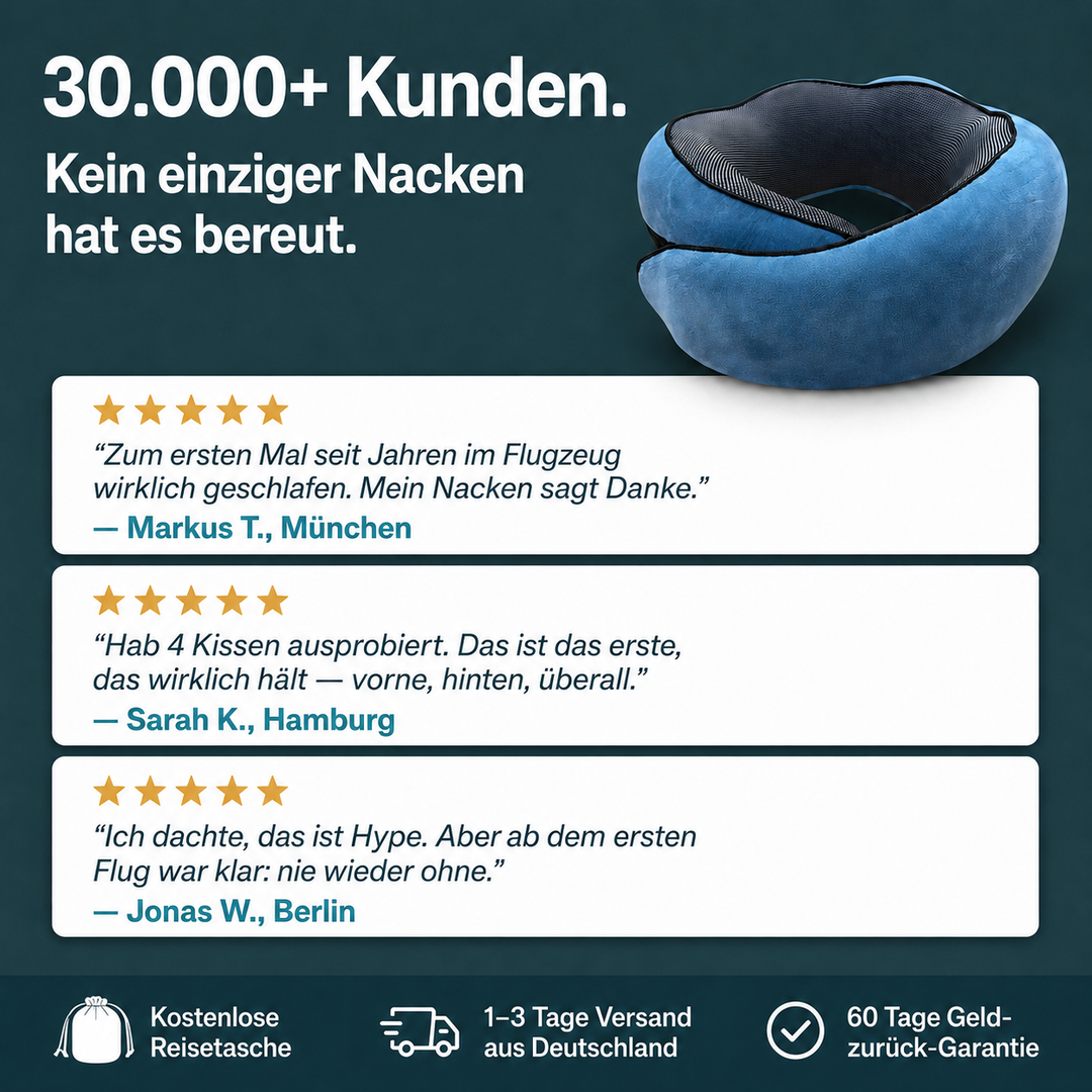 CloudLoop™-Reisekissen für stabile, entspannte Nackenstütze