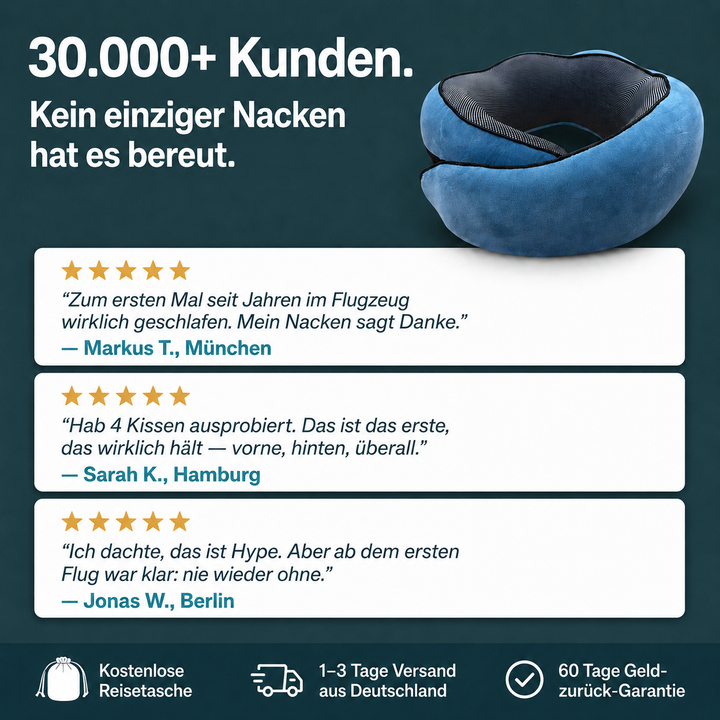 CloudLoop™-Reisekissen für stabile, entspannte Nackenstütze
