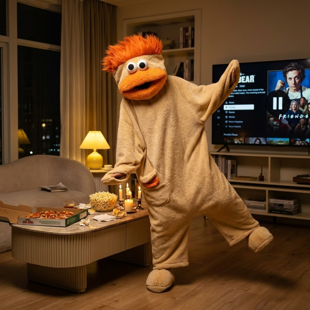 KuschelSpaß™ Lustiger Ganzkörper-Plüschanzug