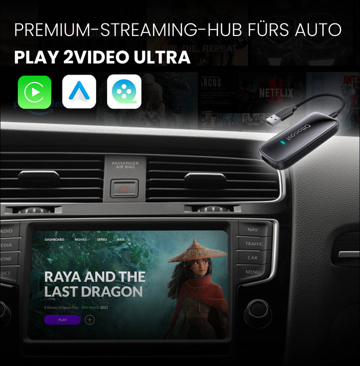 Play2Video Ultra Wireless CarPlay/Android Auto All-in-1 Adapter