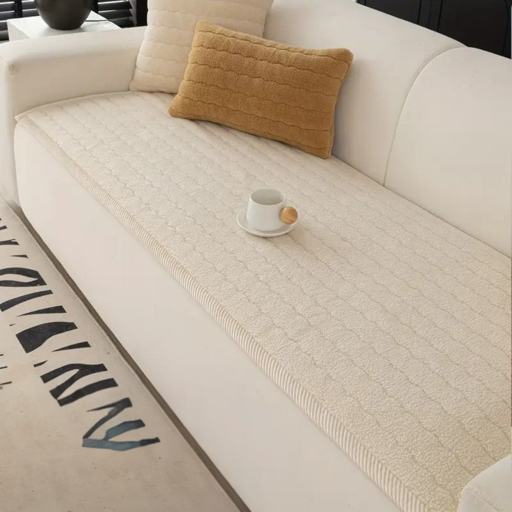 Plüsch Sofabezug | Bezug für Sofa | Sofa Überwurf | Sofina