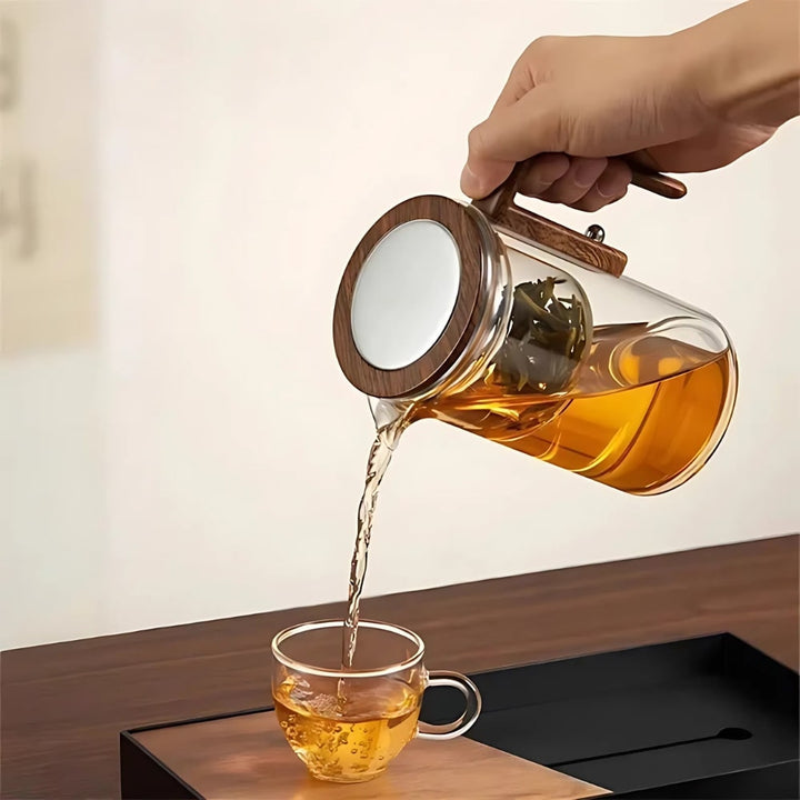 Teekanne aus Glas mit Sieb | PureTee