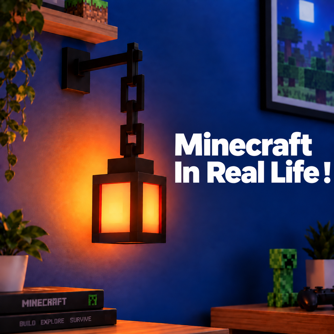 BlockLaterne™ Wiederaufladbare Minecraft Gaming-Wandleuchte