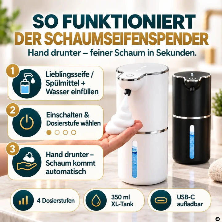 SchaumZauber™ Berührungsloser Schaumseifenspender