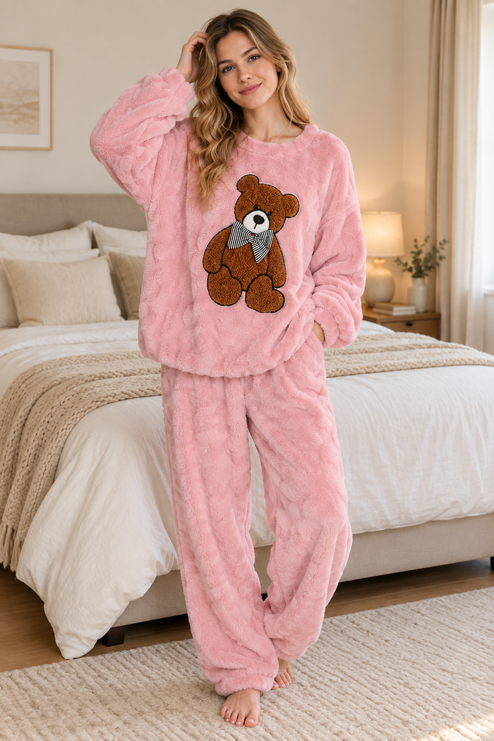 KuschelBär™ Flauschige Damen-Nachtwäsche für gemütliche Stunden