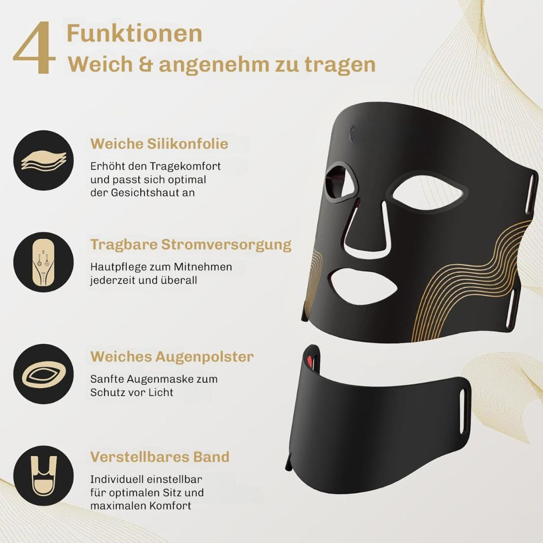 HautGlow™ – Rotlicht-LED-Gesichtsmaske für Hautlichttherapie & strahlendes Hautbild [50% Rabatt]
