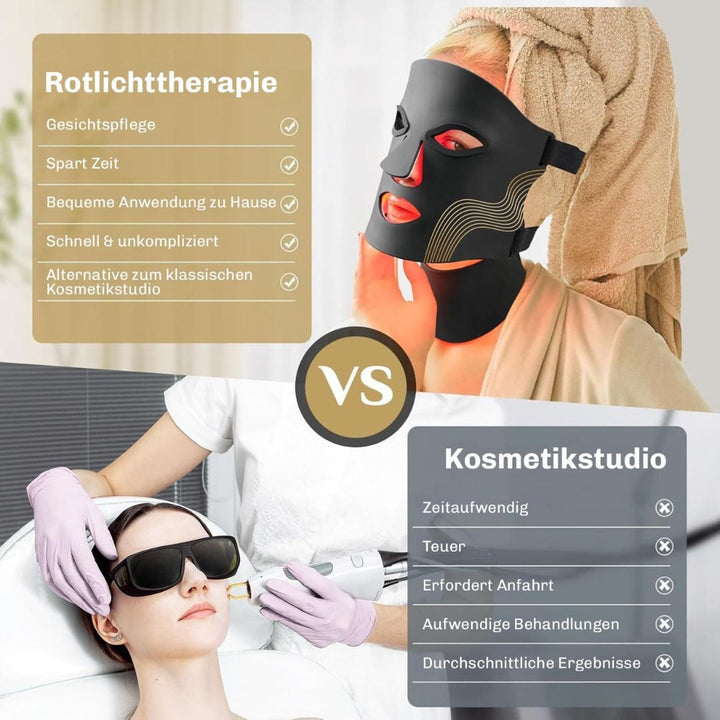 HautGlow™ – Rotlicht-LED-Gesichtsmaske für Hautlichttherapie & strahlendes Hautbild [50% Rabatt]
