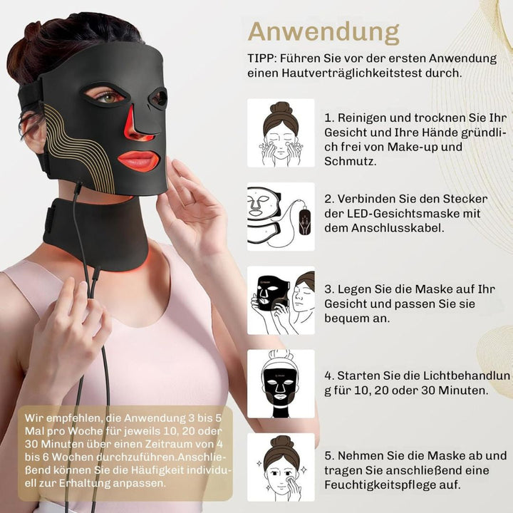 HautGlow™ – Rotlicht-LED-Gesichtsmaske für Hautlichttherapie & strahlendes Hautbild [50% Rabatt]