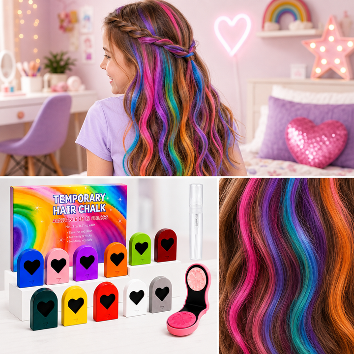 HaarZauber™ Auswaschbare Haarkreide (12 Farben)