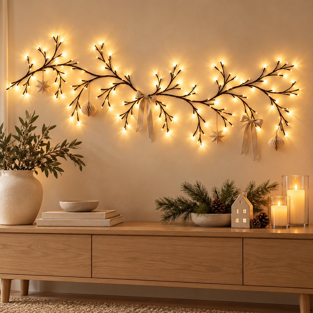 ZweigZauber™ Dekorative LED-Lichterzweige für gemütliche Wohnräume