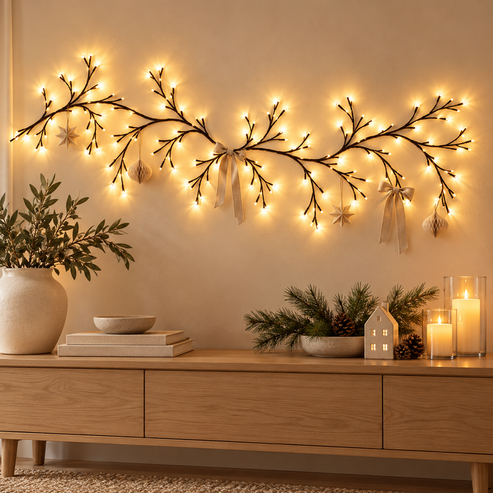 ZweigZauber™ Dekorative LED-Lichterzweige für gemütliche Wohnräume