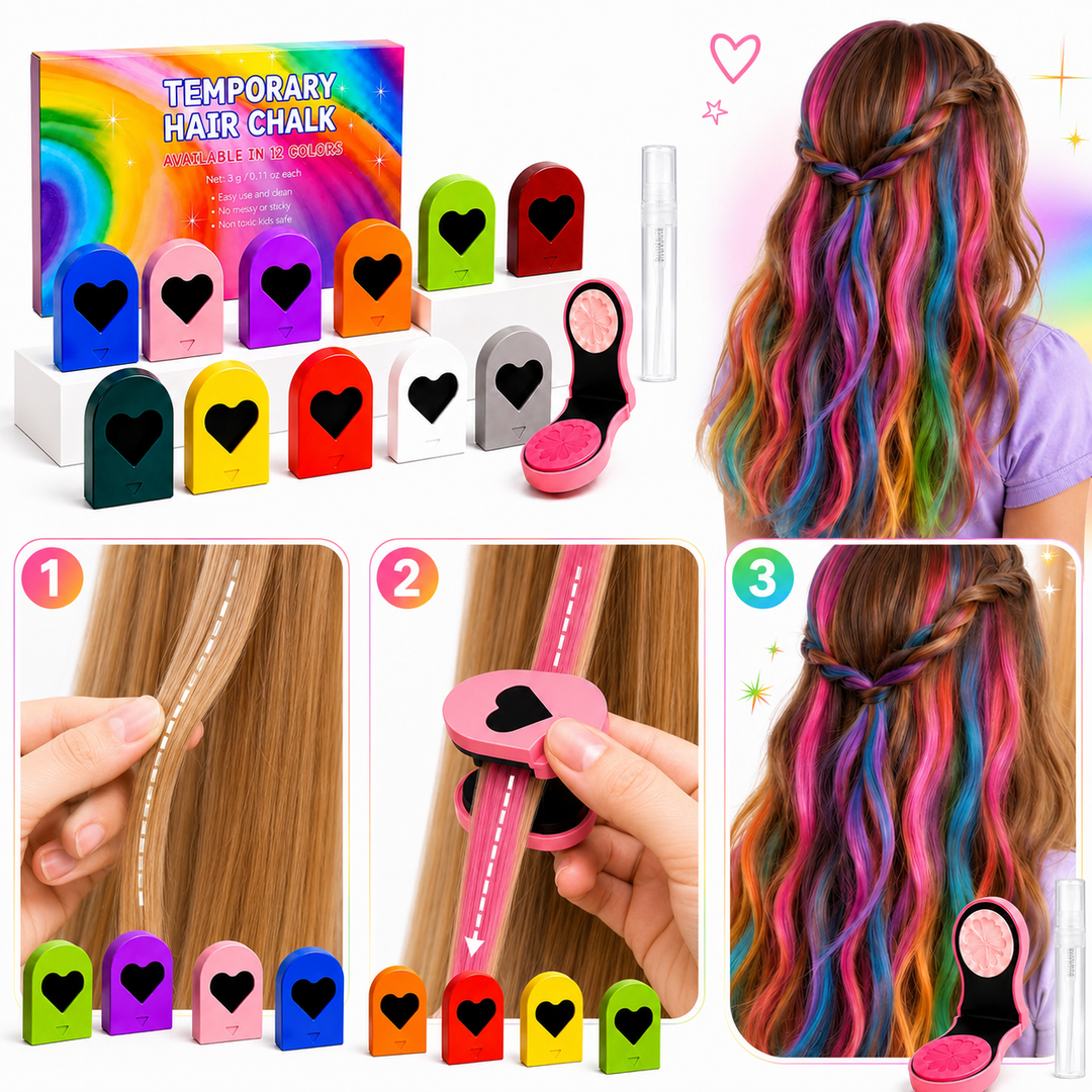 HaarZauber™ Auswaschbare Haarkreide (12 Farben)