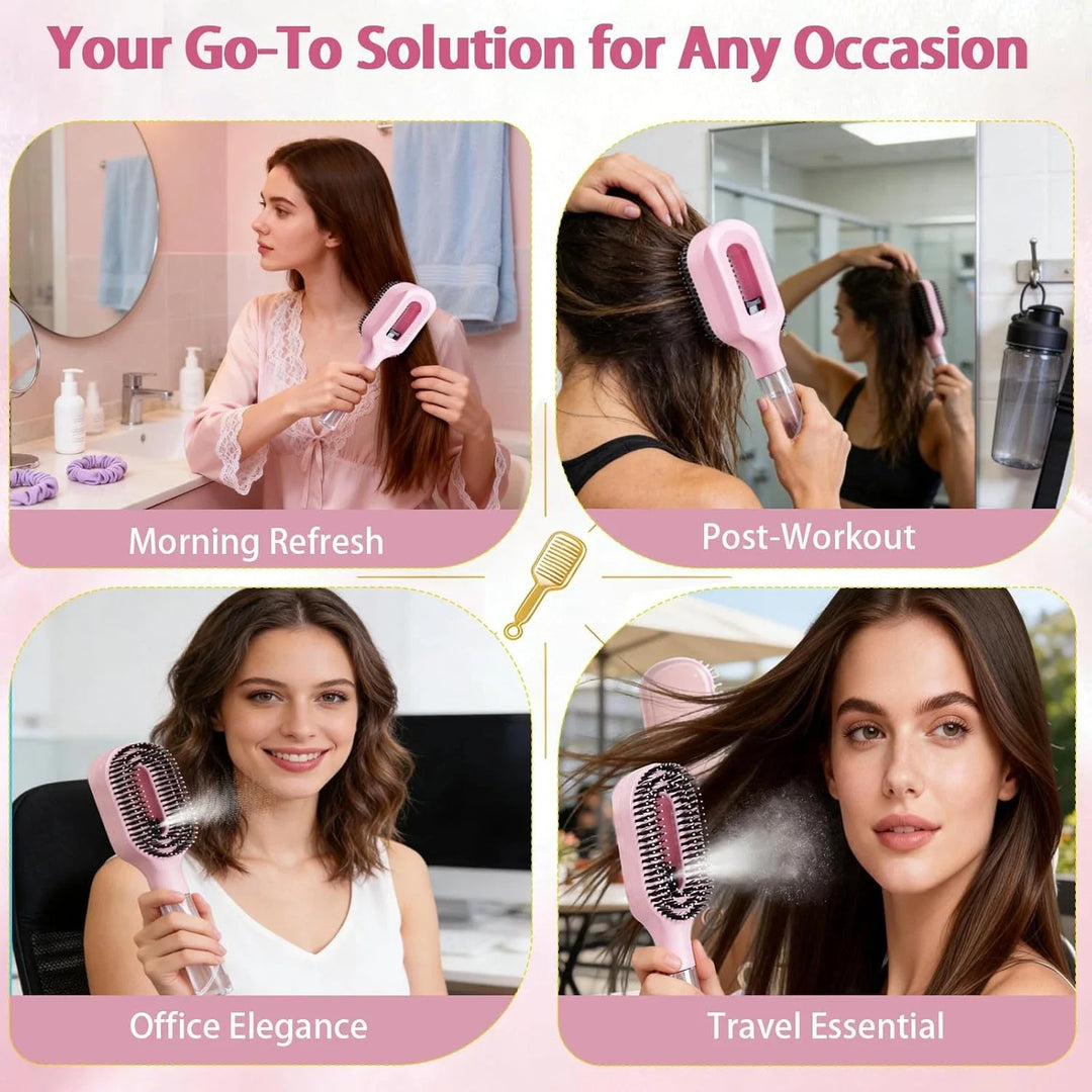 NebelGlanz™ Haarbürste mit integriertem Sprühnebel