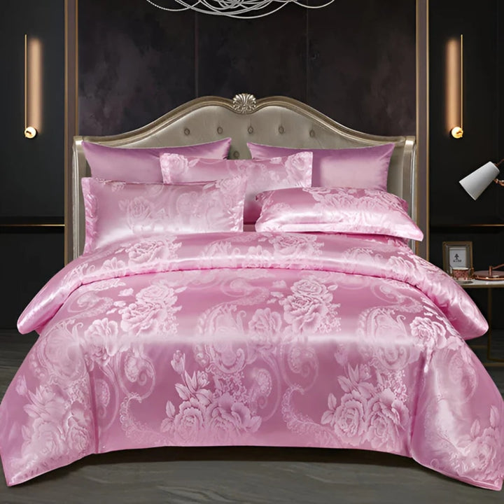 Satin Bettlaken mit Kissenbezug | Luxuriöse Bettwäsche | Bettbezug | Satinora