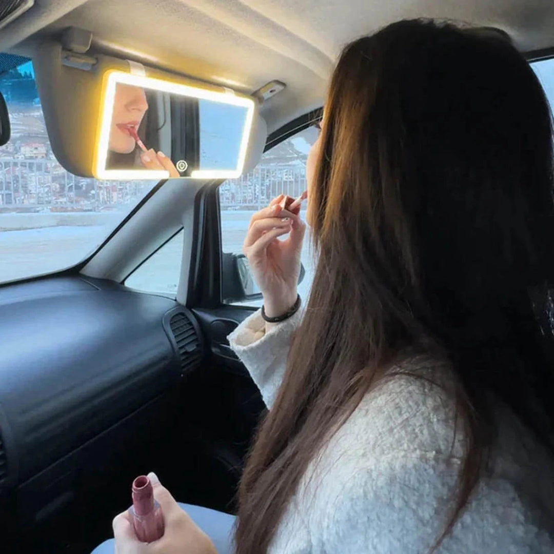 Schminkspiegel mit Licht für Auto | Beleuchteter Kosmetikspiegel | GlowVisor