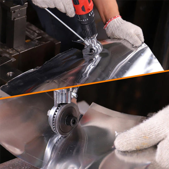 Metallschneider Werkzeug | Aufsatz für Bohrmaschine zum präzisen Blechschneiden | SchneidPro