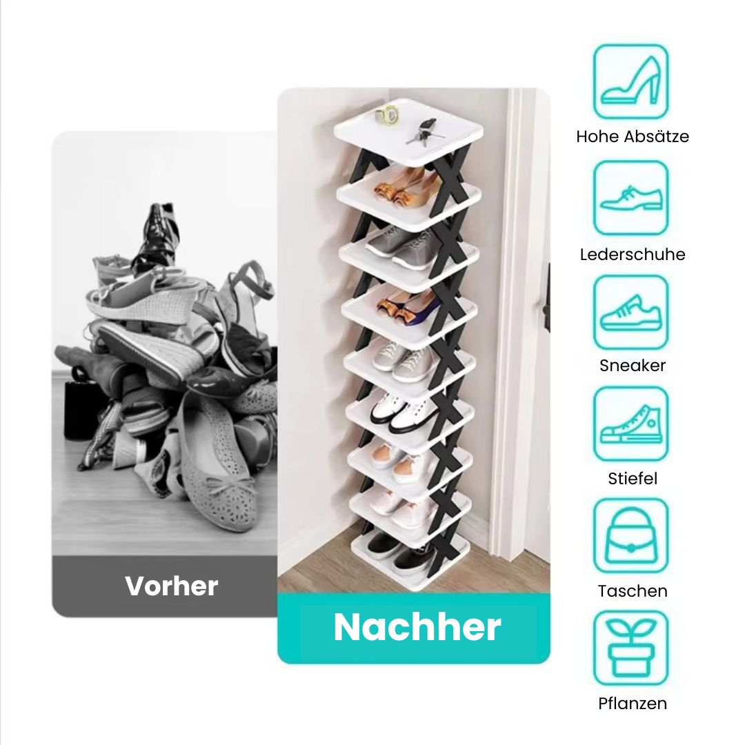 Schmales Schuhregal | Schuhkipper schmal | Hoch und platzsparend | SchuhTower