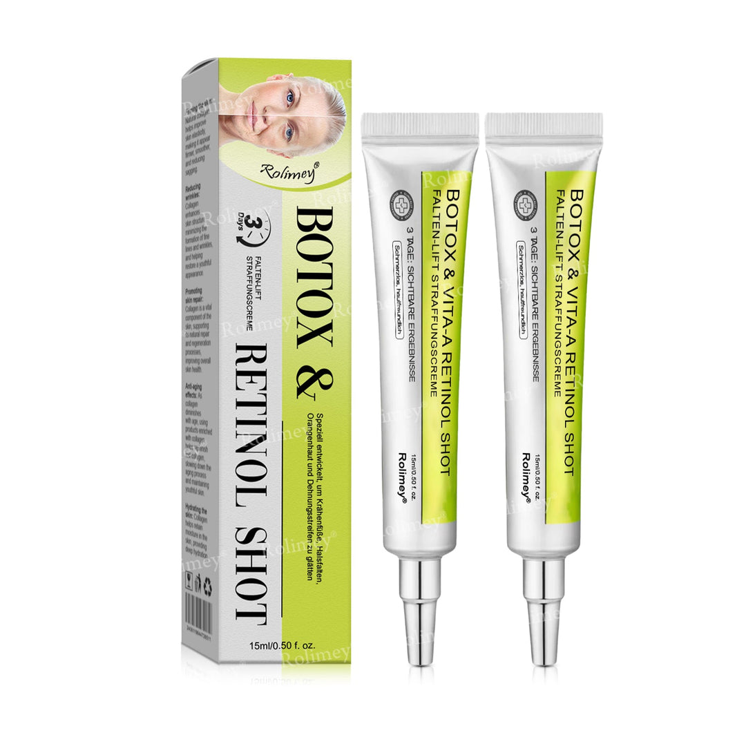 💫👨‍⚕️Jetzt jugendliche Haut zurückgewinnen 💫Rolimey® Botox & Vita-A Retinol Shot Falten-Lift Straffungscreme