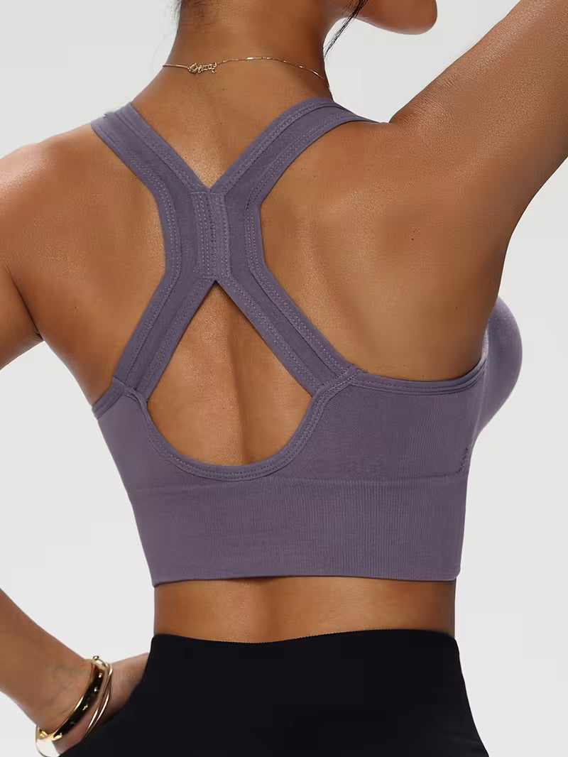 Sport BH mit Reißverschluss ohne Bügel für Damen | Push up BH | Zentiva
