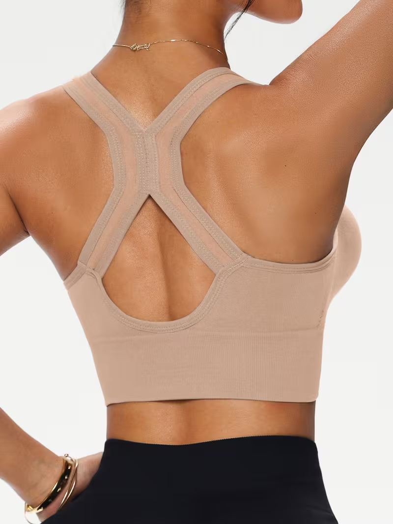Sport BH mit Reißverschluss ohne Bügel für Damen | Push up BH | Zentiva