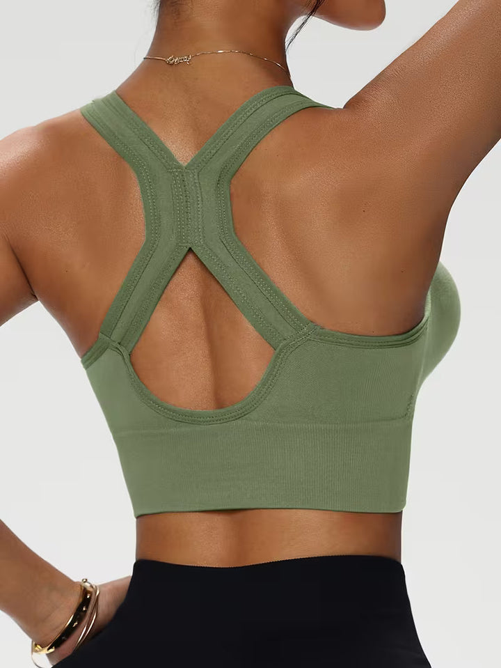 Sport BH mit Reißverschluss ohne Bügel für Damen | Push up BH | Zentiva