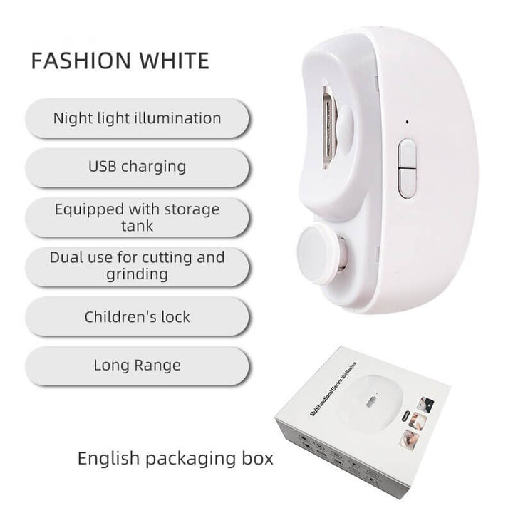 NailEase | Elektrischer Nagelknipser | 3-in-1 Funktion | Sanft & Präzise