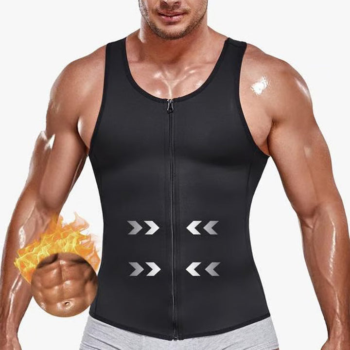 Herren Reißverschluss Taille Trainer Trimmer Weste