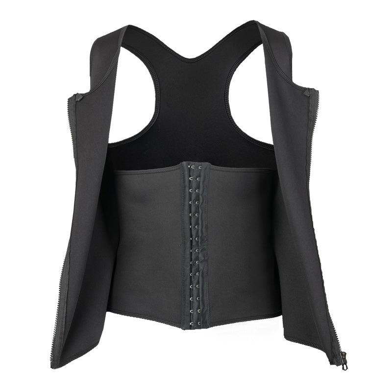 Herren Reißverschluss Taille Trainer Trimmer Weste