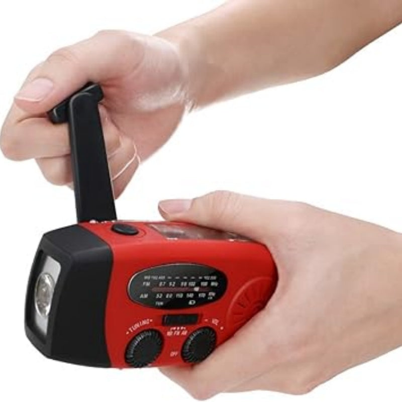 NotfallKraft™ Solar-Kurbelradio mit Taschenlampe & SOS-Funktion