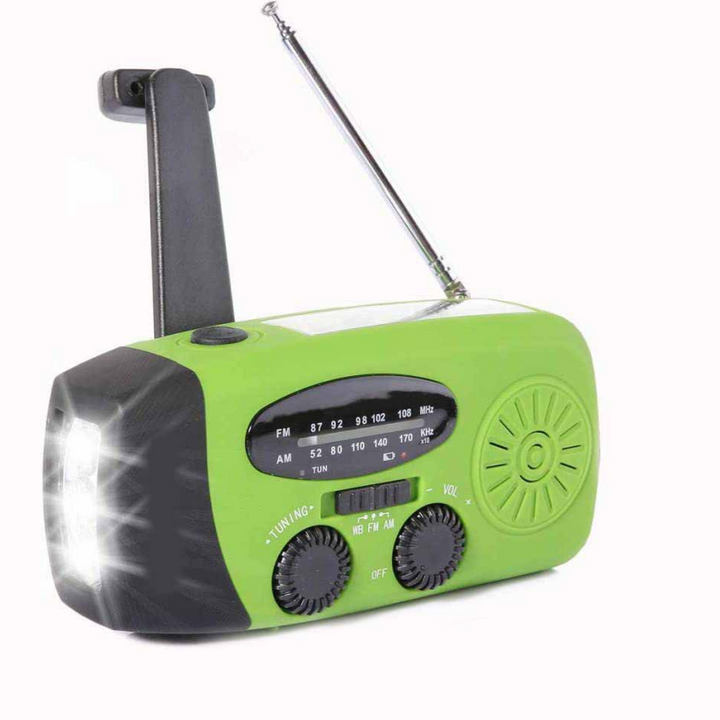 NotfallKraft™ Solar-Kurbelradio mit Taschenlampe & SOS-Funktion