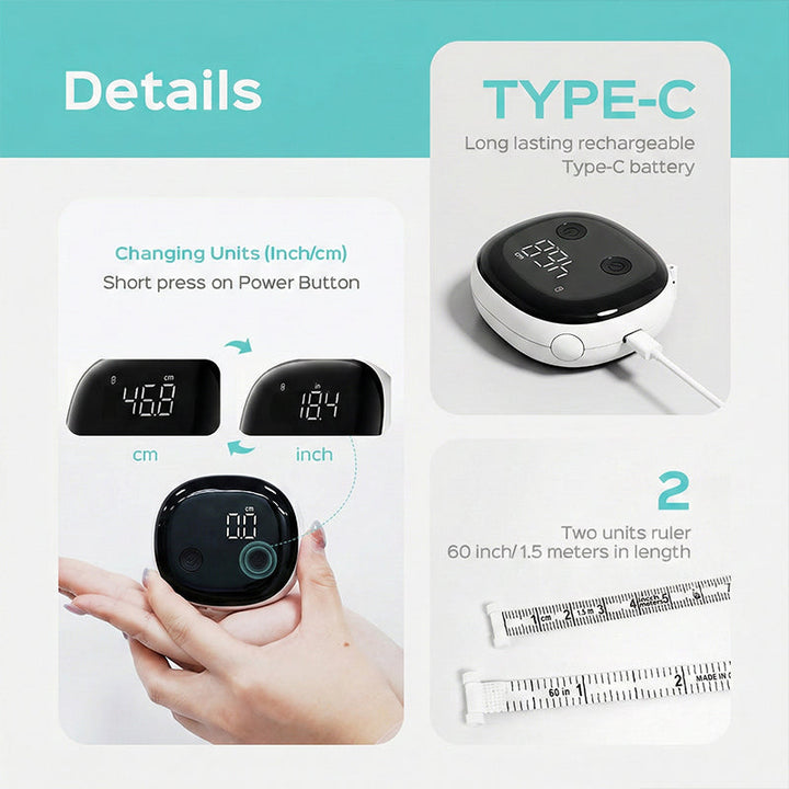MessGenau™ Digitales Bluetooth-Maßband mit App-Anbindung