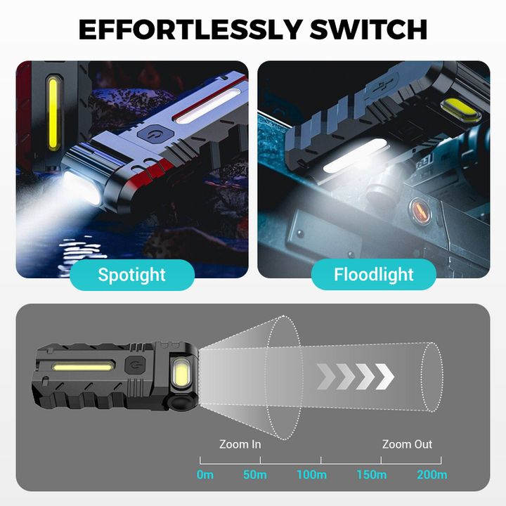 💥LED-Arbeitsleuchte mit 180° drehbarem Kopf
