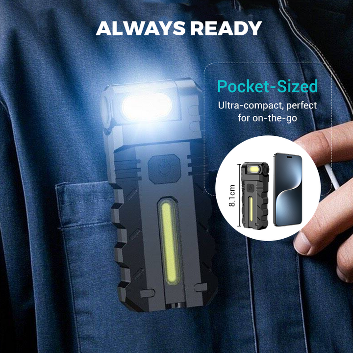 💥LED-Arbeitsleuchte mit 180° drehbarem Kopf