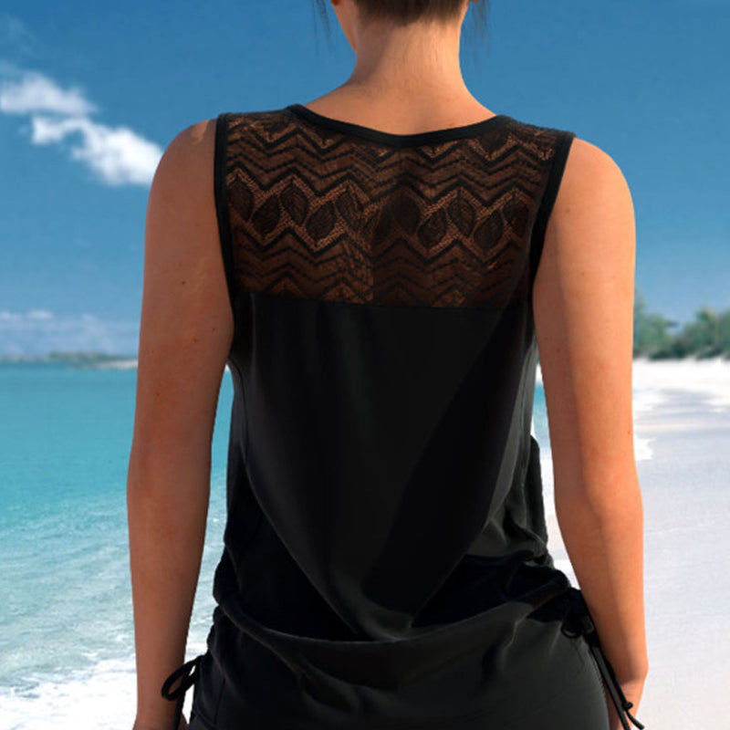Trendige Bademode für den Sommer 2026 – Bedruckter zweiteiliger Tankini-Badeanzug für Damen