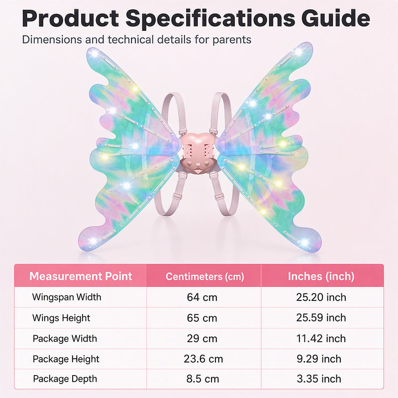 FeenZauber™ Leuchtende Schmetterlingsflügel mit Bewegung & Musik