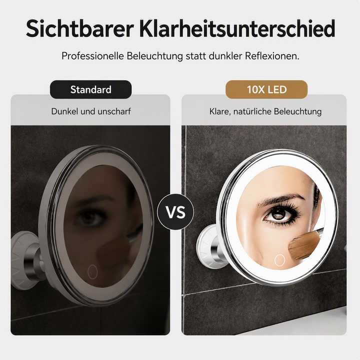 LuminaGlow™ 10-fach LED-Vergrößerungsspiegel