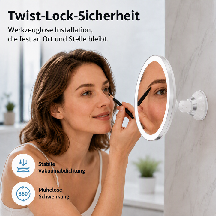 LuminaGlow™ 10-fach LED-Vergrößerungsspiegel