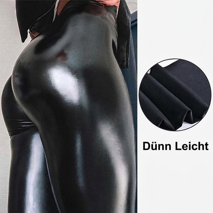 LederForm™ Hochgeschnittene PU-Leggings für Damen