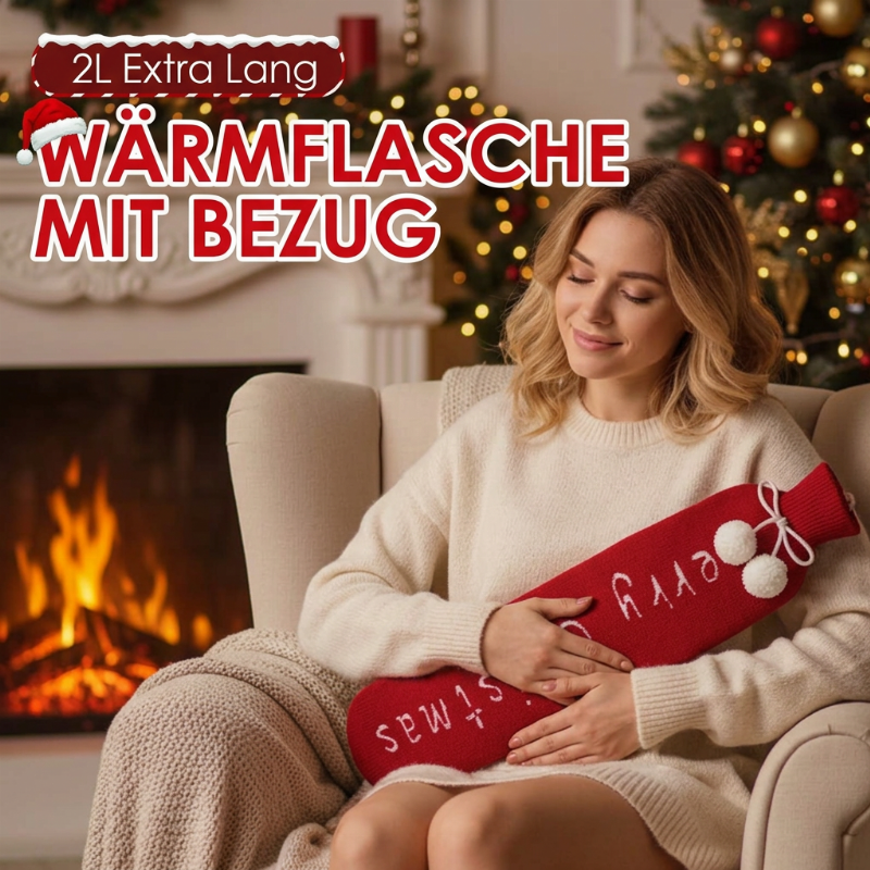 WärmeBand™ Lange Wärmflasche mit weichem Bezug
