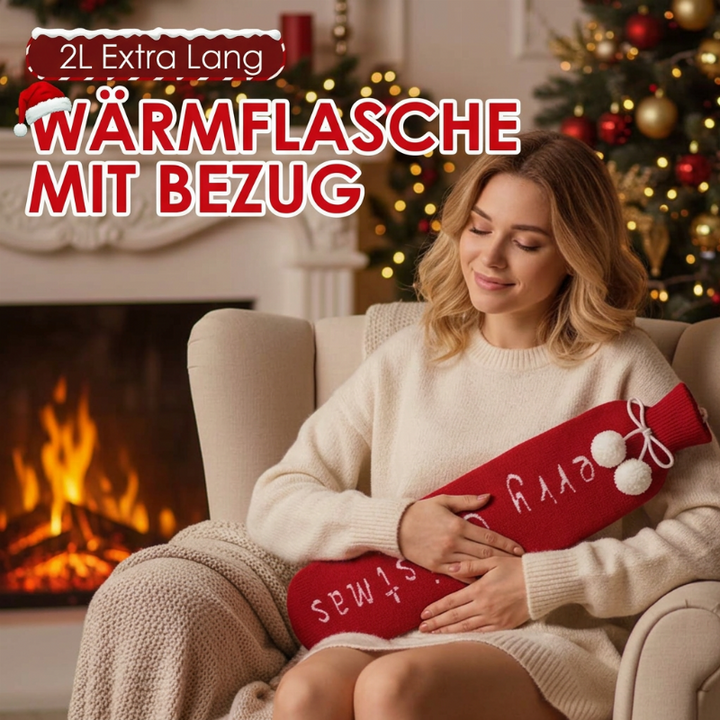 WärmeBand™ Lange Wärmflasche mit weichem Bezug
