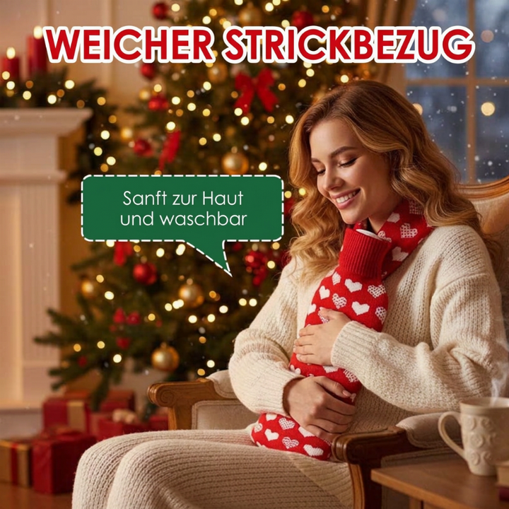 WärmeBand™ Lange Wärmflasche mit weichem Bezug
